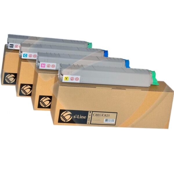 Тонер-картридж Oki C801/C821 44643001 Yellow (7.3k) БУЛАТ s-Line. для продукции OKI в интернет-магазине Bulat Store